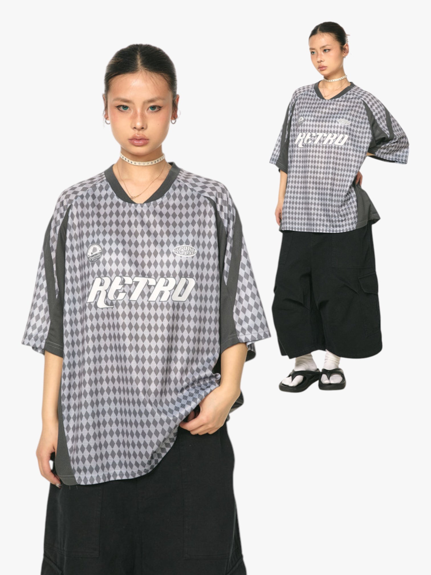 Retro Diamond Mesh Jersey