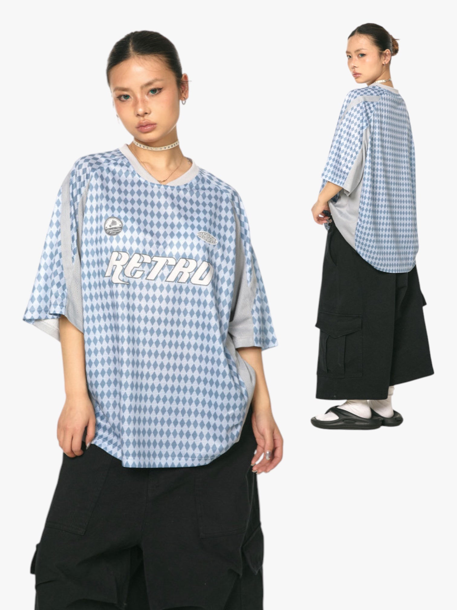 Retro Diamond Mesh Jersey