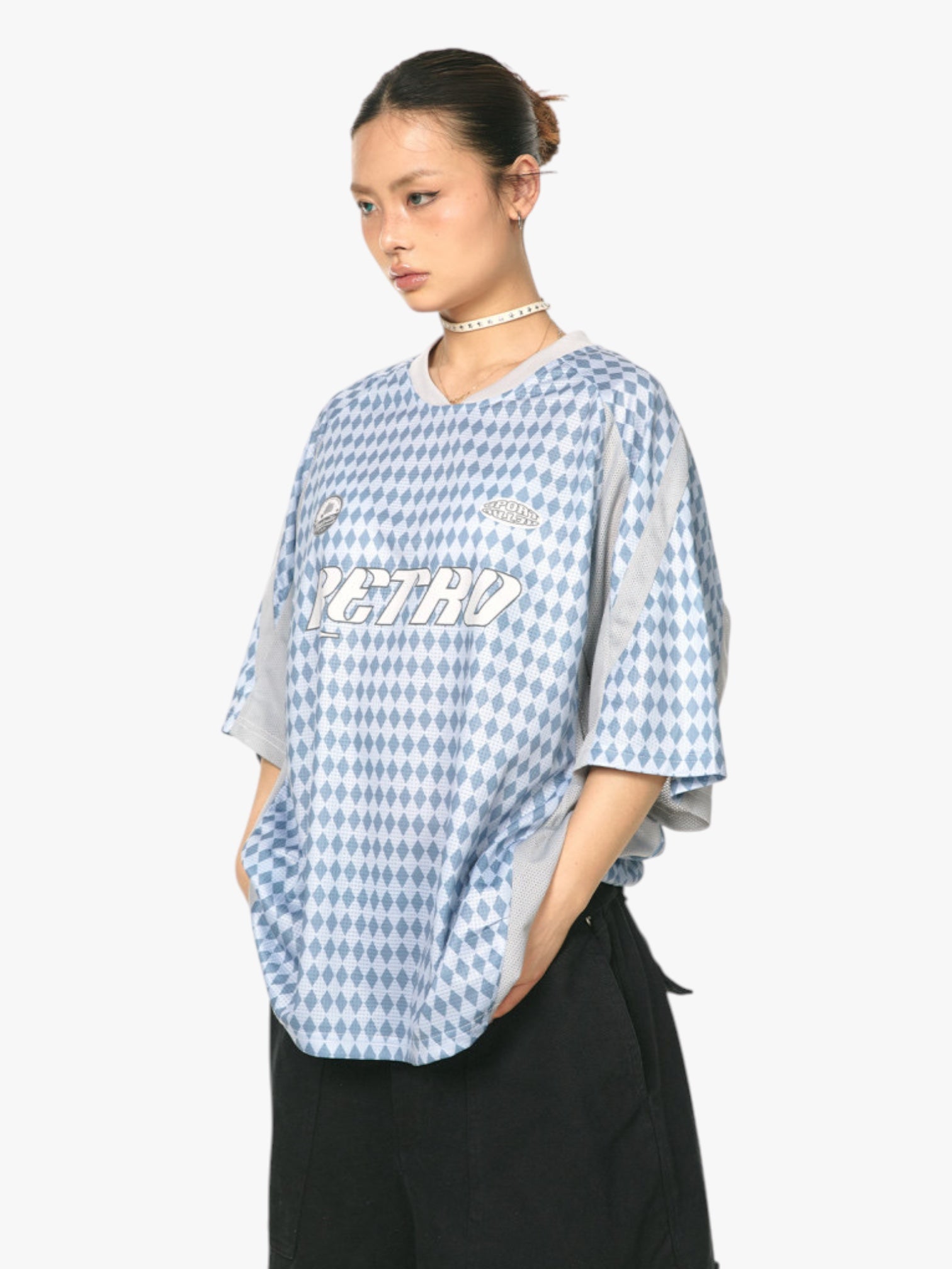 Retro Diamond Mesh Jersey