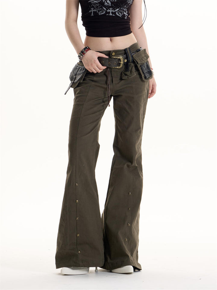 GKIKZ TACTICAL RIVET FLARE PANTS