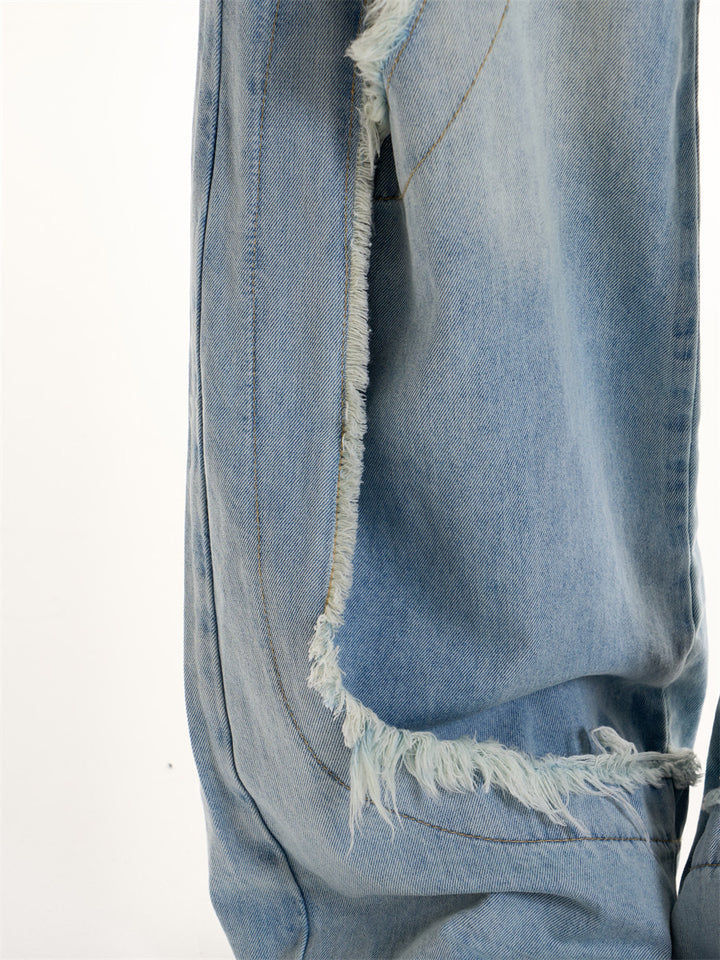 GKIKZ FRAYSTORM CUT-OUT HEAVY DENIM