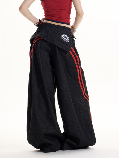 GKIKZ SHADOW BLAZE PANEL HEAVY DENIM PANT