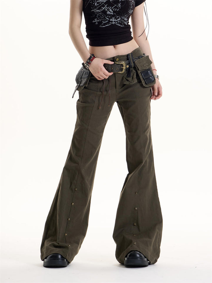 GKIKZ TACTICAL RIVET FLARE PANTS