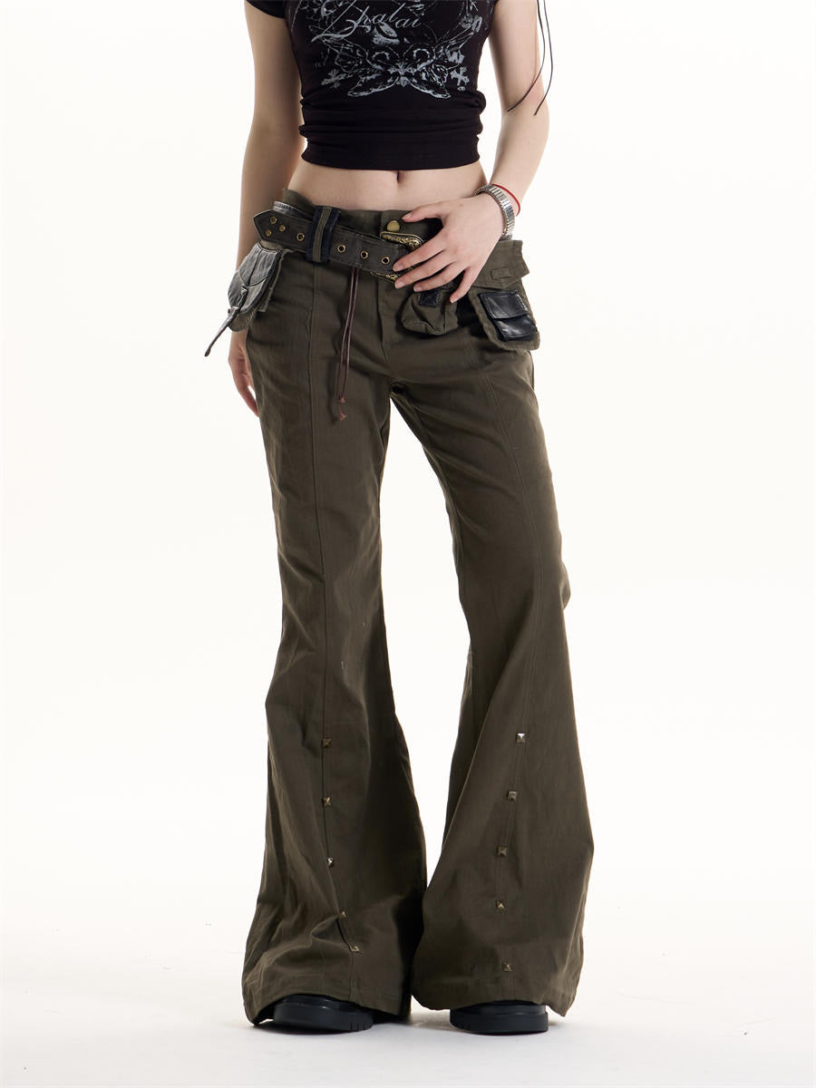 GKIKZ TACTICAL RIVET FLARE PANTS