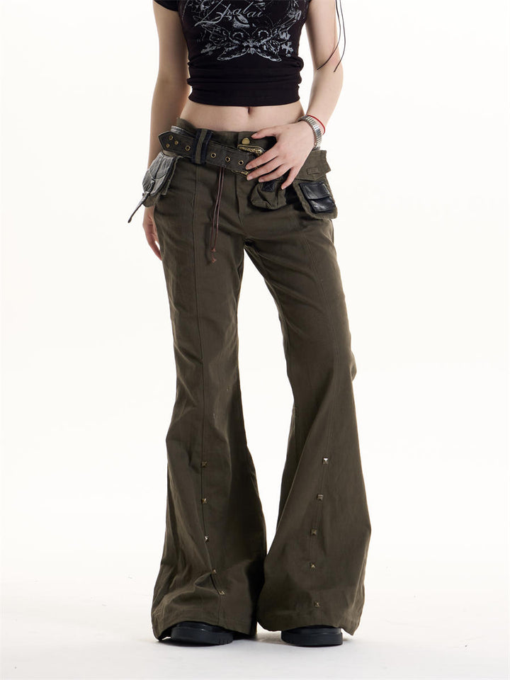 GKIKZ TACTICAL RIVET FLARE PANTS