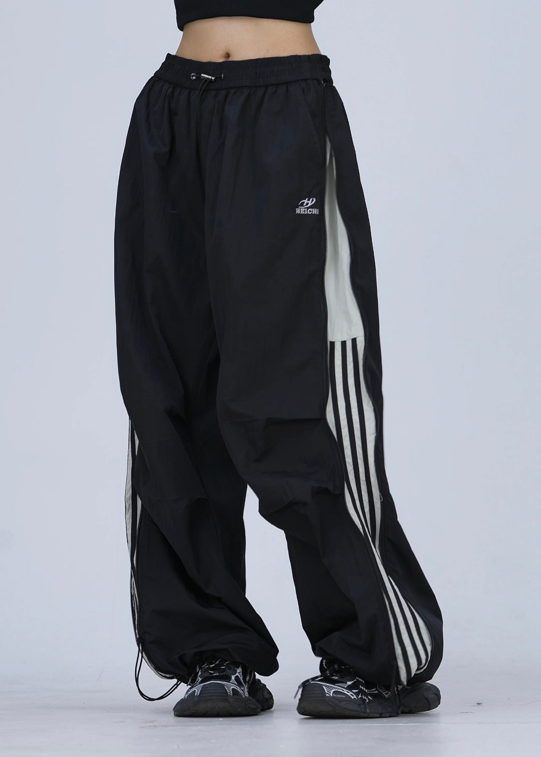 [25SS RESTOCKS] GKIKZ SIDE-ZIP BLOCK COLOUR'S EXTENDABLE CARGO PANTS