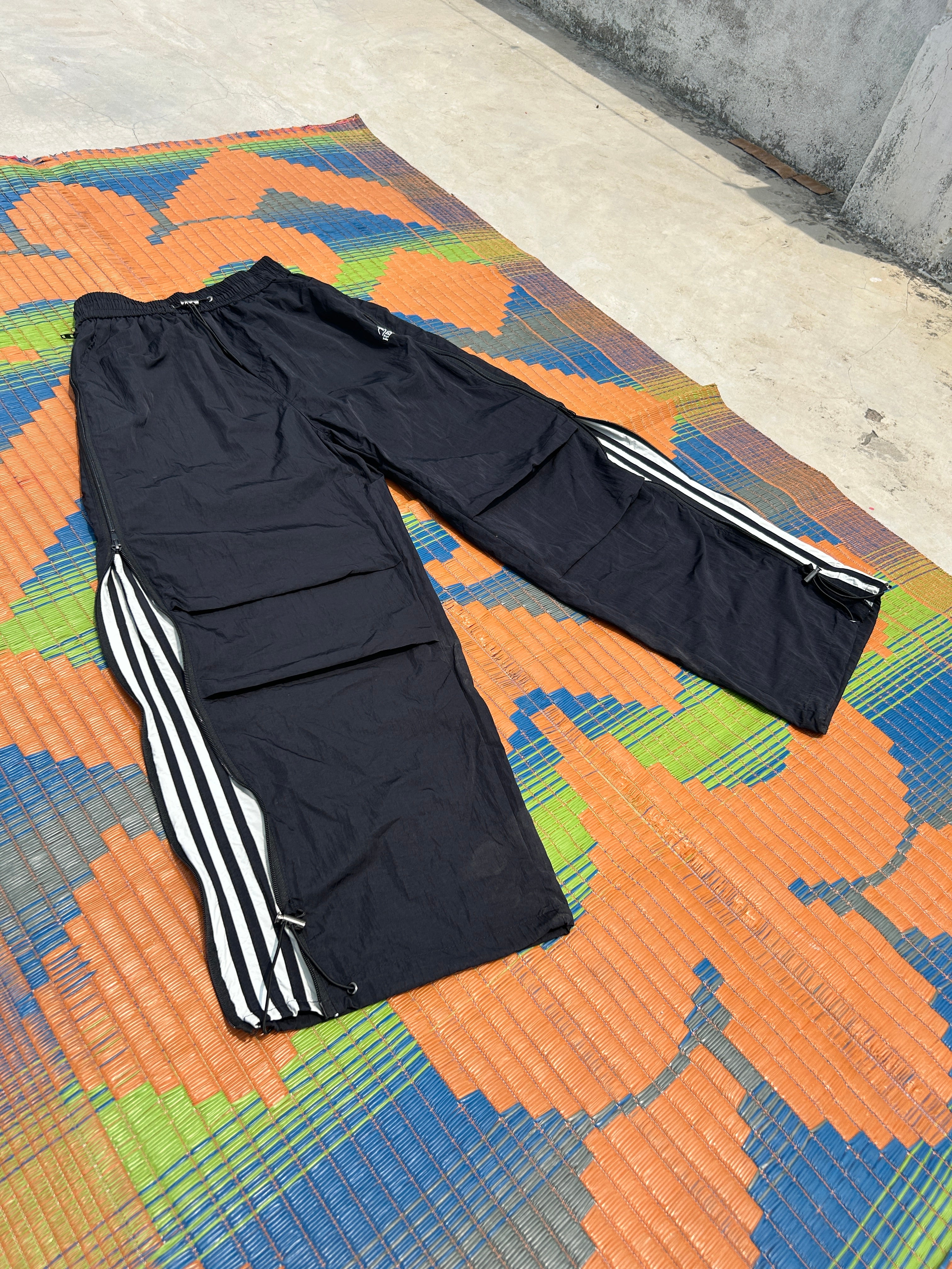 [25SS Restocks] Side-Zip Block Colour's Extendable Cargo Pants