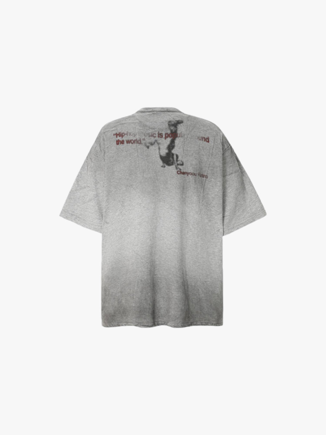 GKIKZ GRADIENT DIRTY WASH DISTRESSED LOOSE TEES