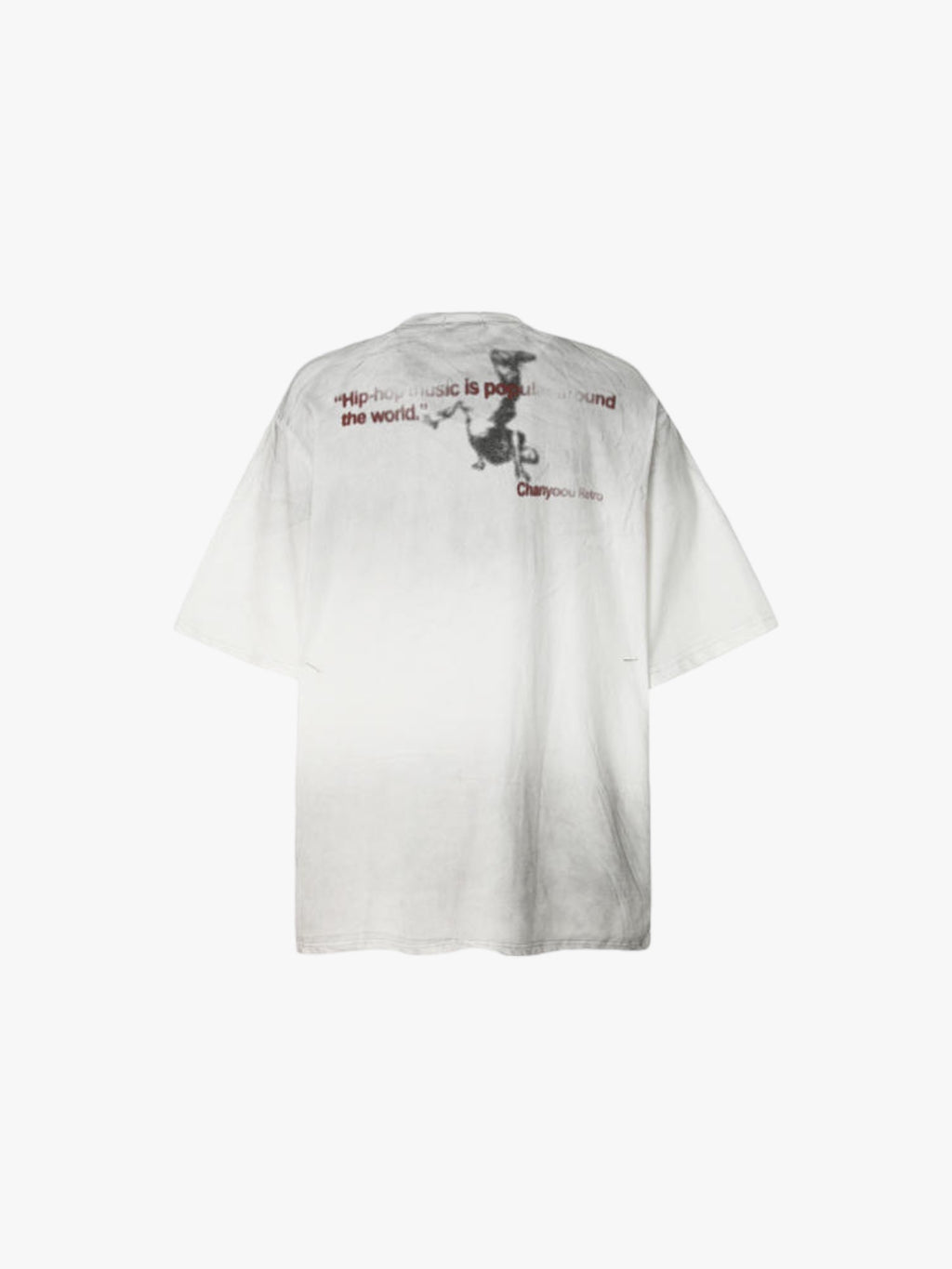 Gradient Dirty Wash Distressed Loose Tees