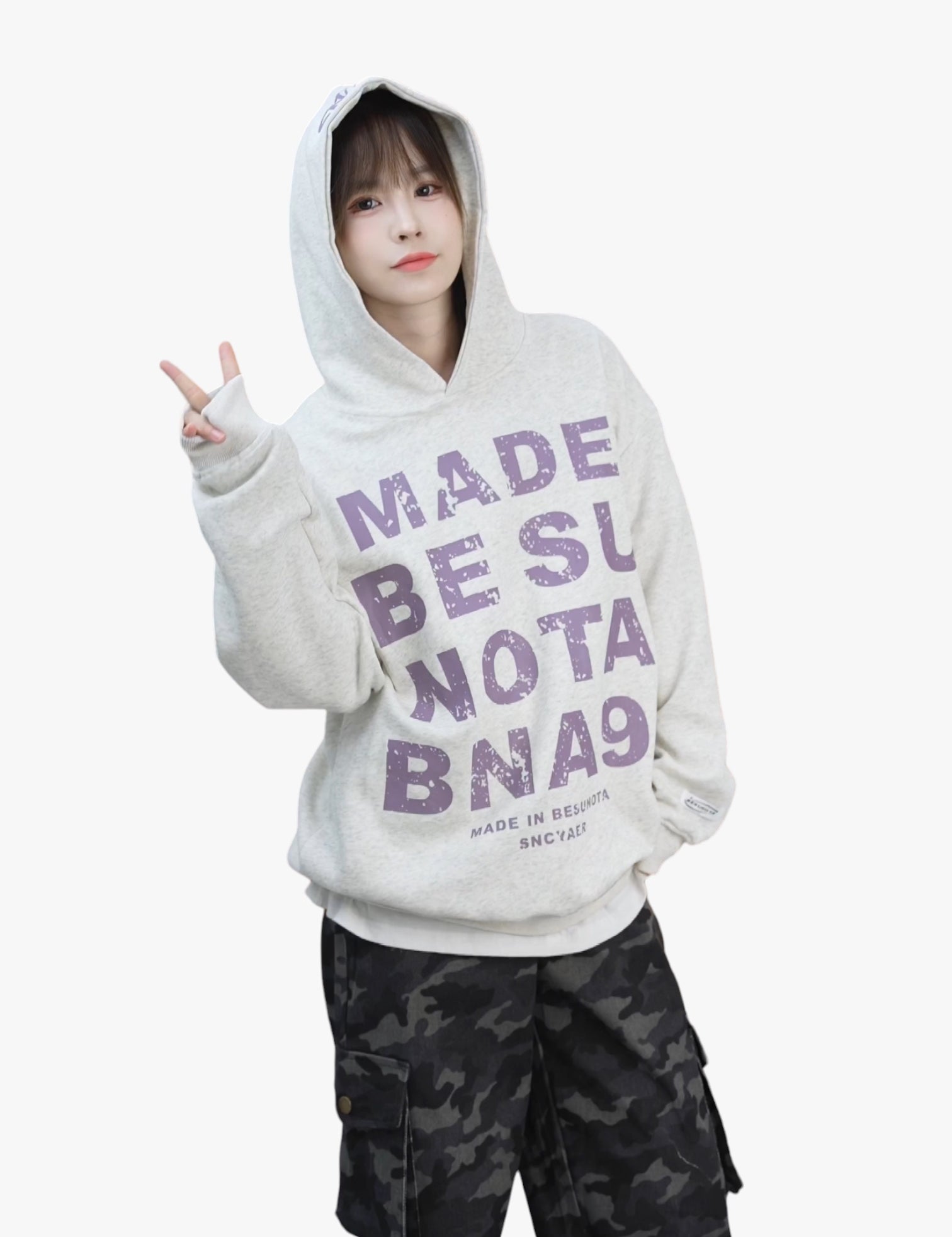 GKIKZ BNA9 LAZY HEAVY LOOSE HOODIE