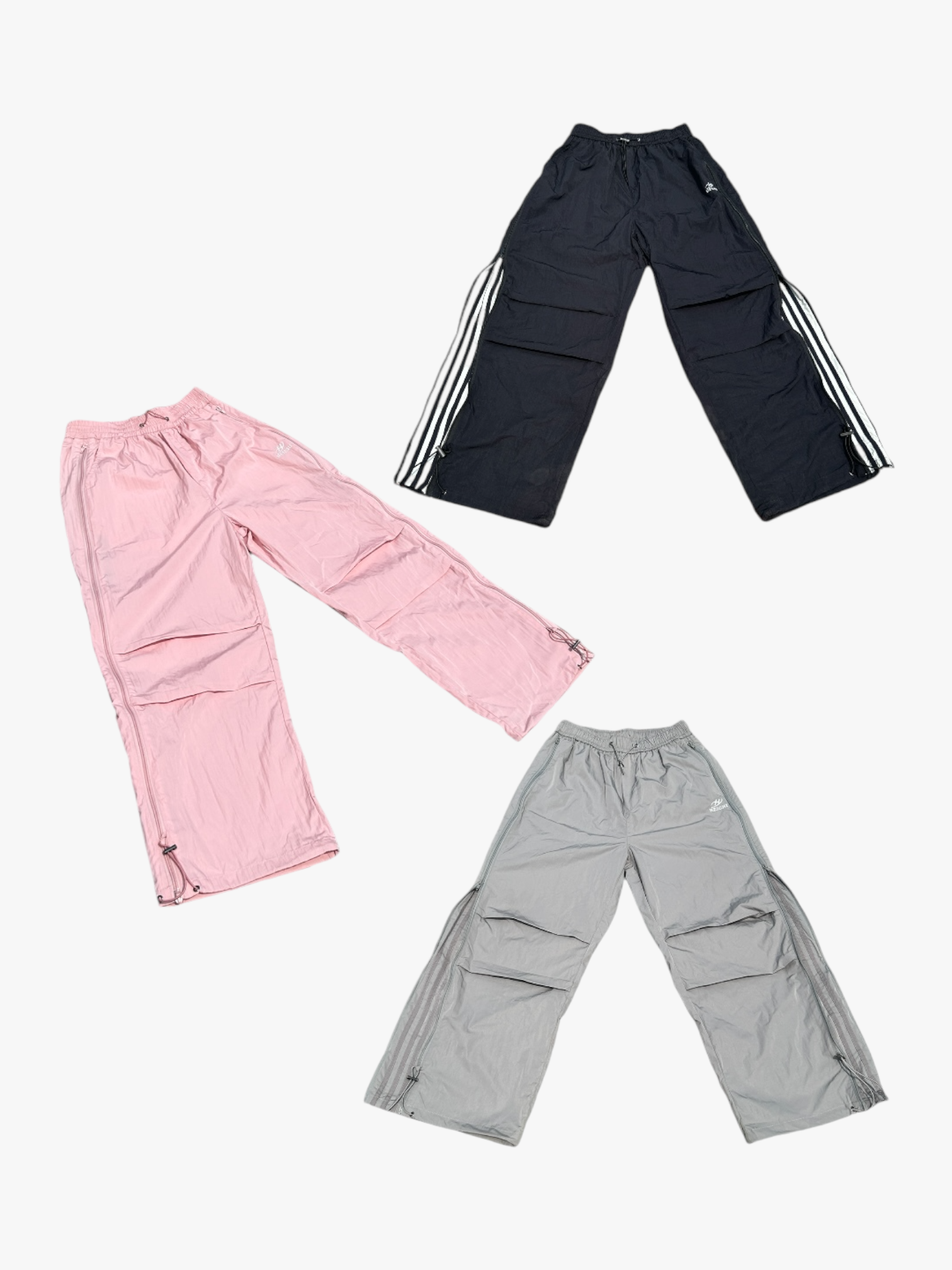 GKIKZ SIDE-ZIP BLOCK COLOUR'S EXTENDABLE CARGO PANTS