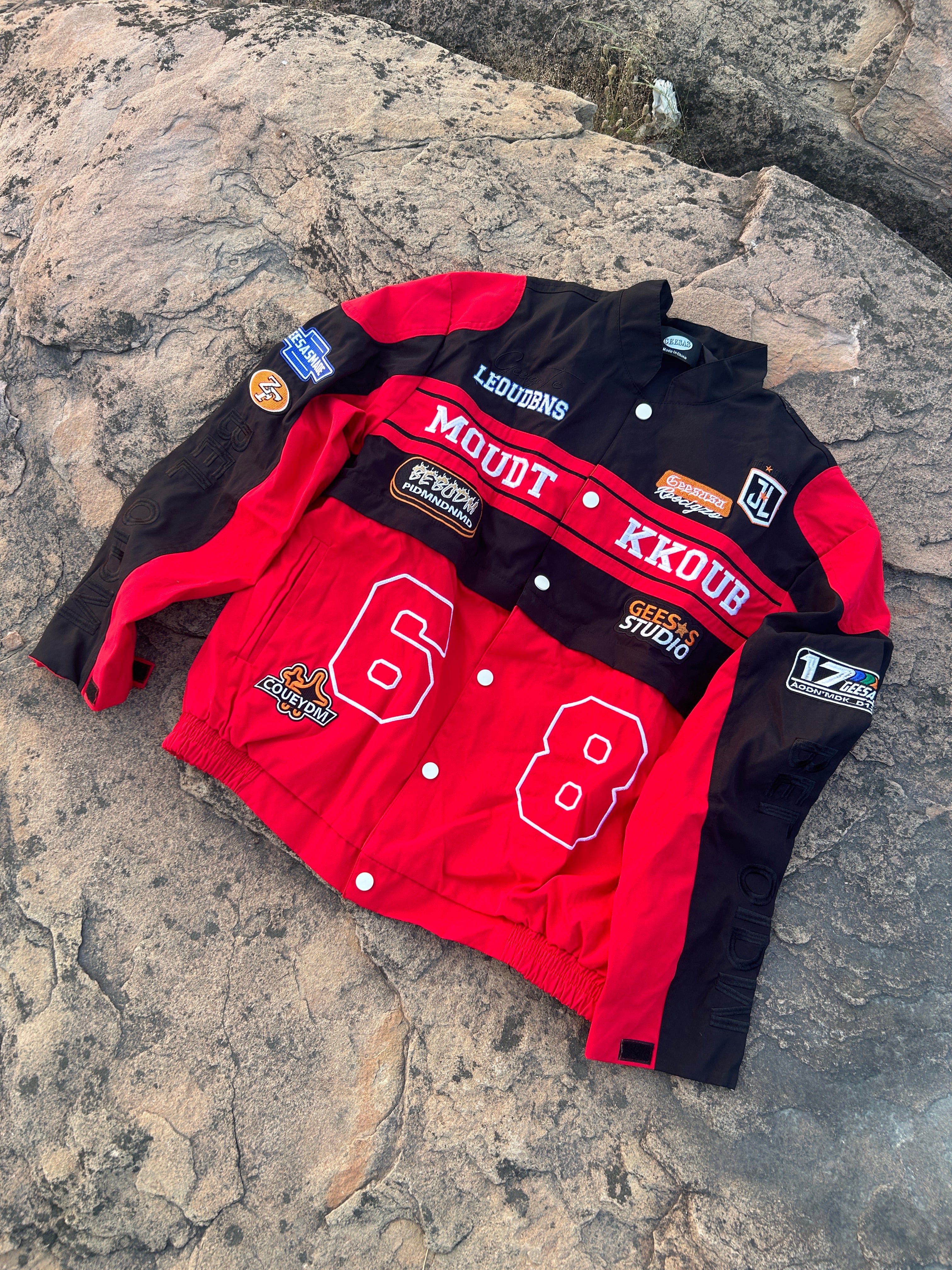 [25SS Restocks] Moudt Kkoub Motosports Jacket (Red/Pink)