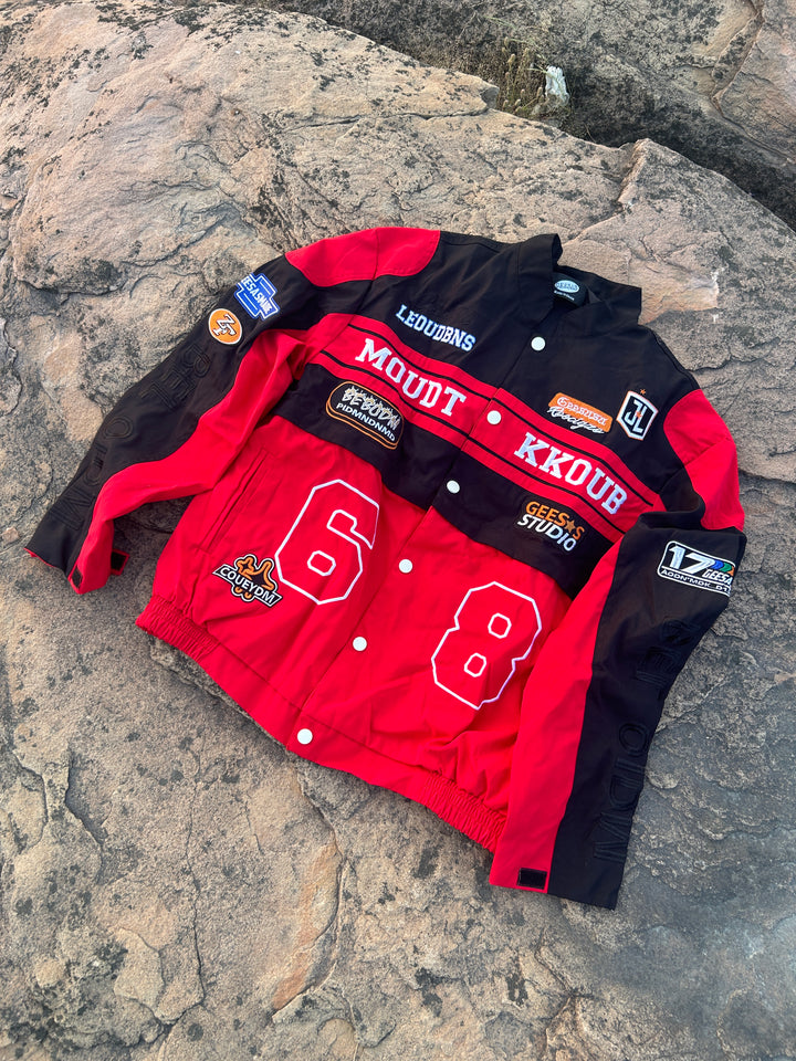 [25SS RESTOCKS] GKIKZ MOUDT KKOUB MOTOSPORTS JACKET (RED/PINK)