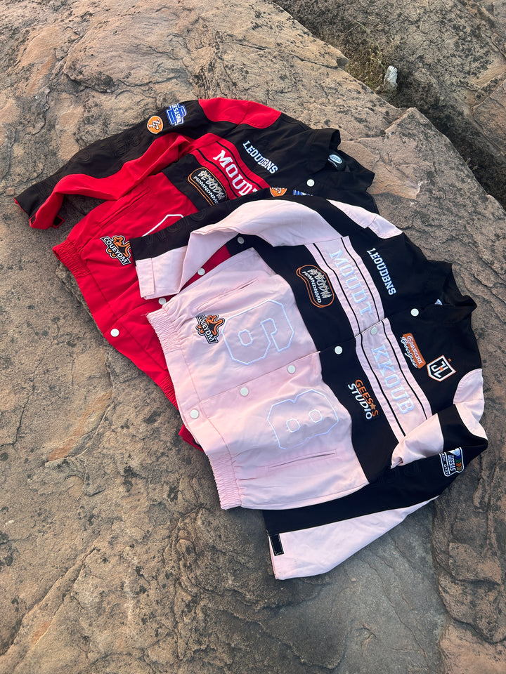 [25SS RESTOCKS] GKIKZ MOUDT KKOUB MOTOSPORTS JACKET (RED/PINK)