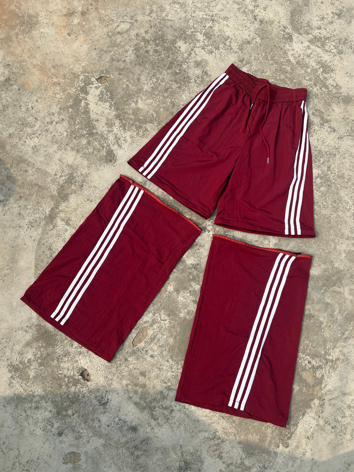 [25SS RESTOCKS] GKIKZ TRI-STRIPE CURVE DETACHABLE WIDE LEG PANTS