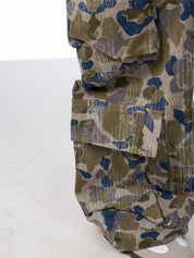 GKIKZ CAMOUFLAGE LARGE POCKET CARGO WIDE-LEG PANTS