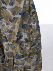 GKIKZ CAMOUFLAGE LARGE POCKET CARGO WIDE-LEG PANTS