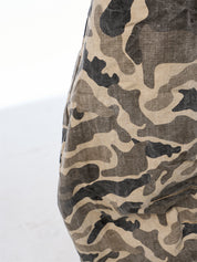 GKIKZ WASHED CAMOUFLAGE WIDE-LEG PANTS