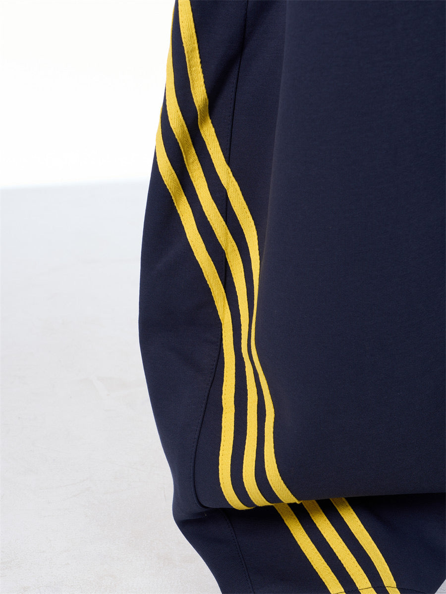 GKIKZ CLASSIC TRI-STRIPE SCIMITAR DRAWSTRING ULTRA-WIDE PANTS