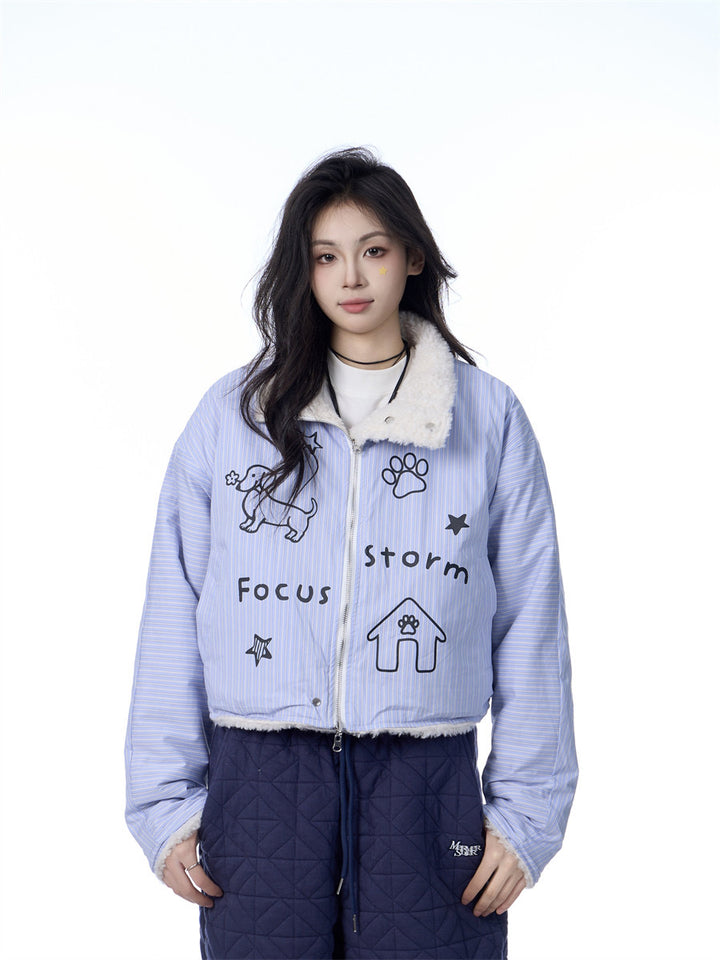 GKIKZ FOCUS STORM REVERSIBLE LAMBWOOL JACKET