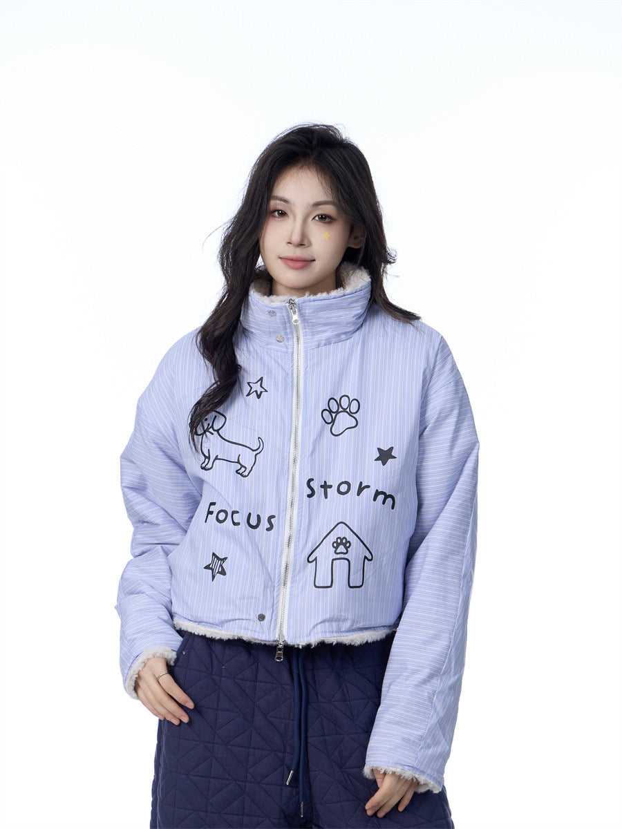 GKIKZ FOCUS STORM REVERSIBLE LAMBWOOL JACKET