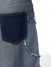 GKIKZ INSIDE-OUT FRAYED WIDE-LEG JEANS