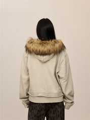 [CHRISTMAS SPECIAL] GKIKZ FROST WHISPERER FURRY CARDIGAN ZIPPER JACKET