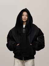 [CHRISTMAS SPECIAL] GKIKZ HOOD FALSE SLEEVES HIGH-END THICK JACKET