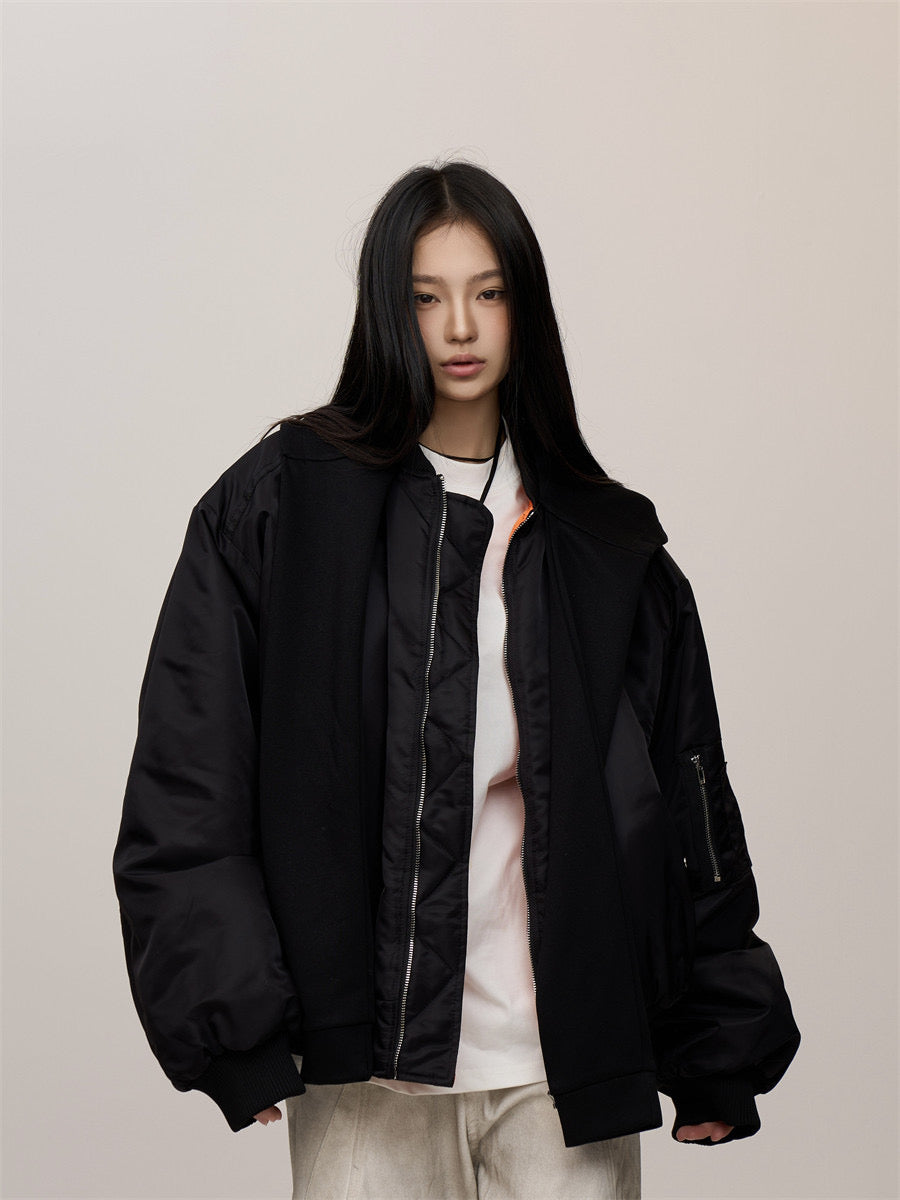 [CHRISTMAS SPECIAL] GKIKZ HOOD FALSE SLEEVES HIGH-END THICK JACKET