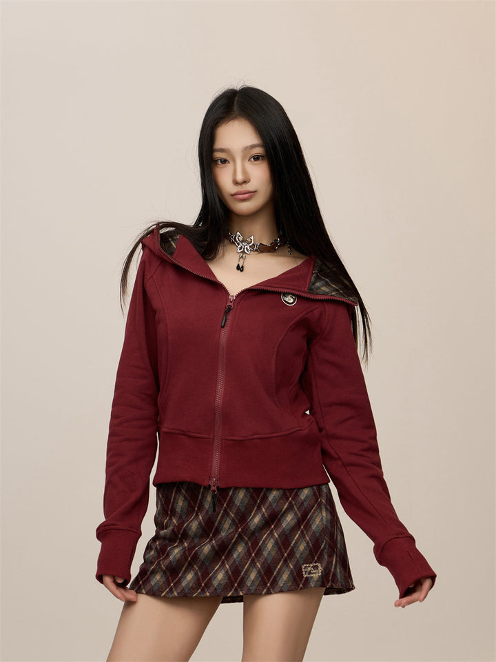 [CHRISTMAS SPECIAL] GKIKZ COZY CORE BLOCK CARDIGAN ZIPPER JACKET