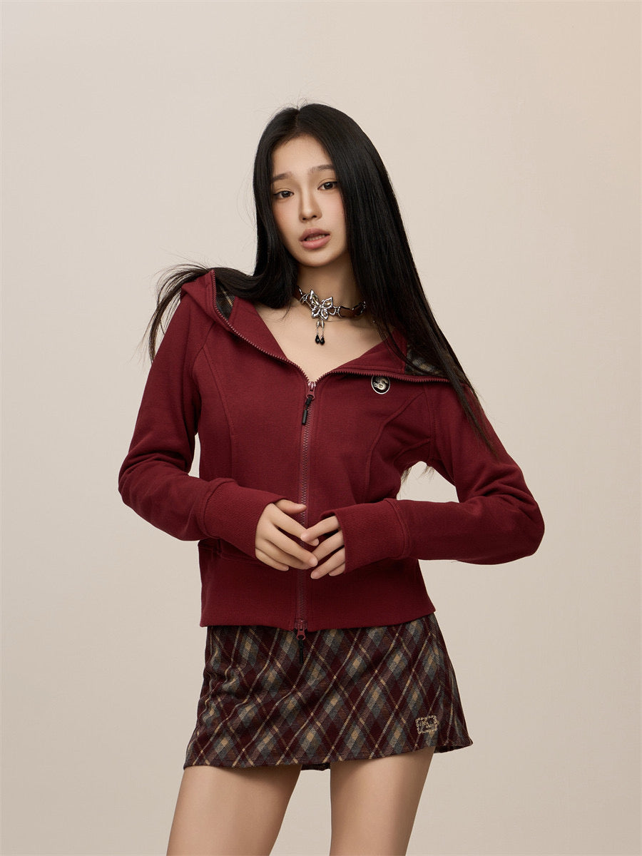 [CHRISTMAS SPECIAL] GKIKZ COZY CORE BLOCK CARDIGAN ZIPPER JACKET