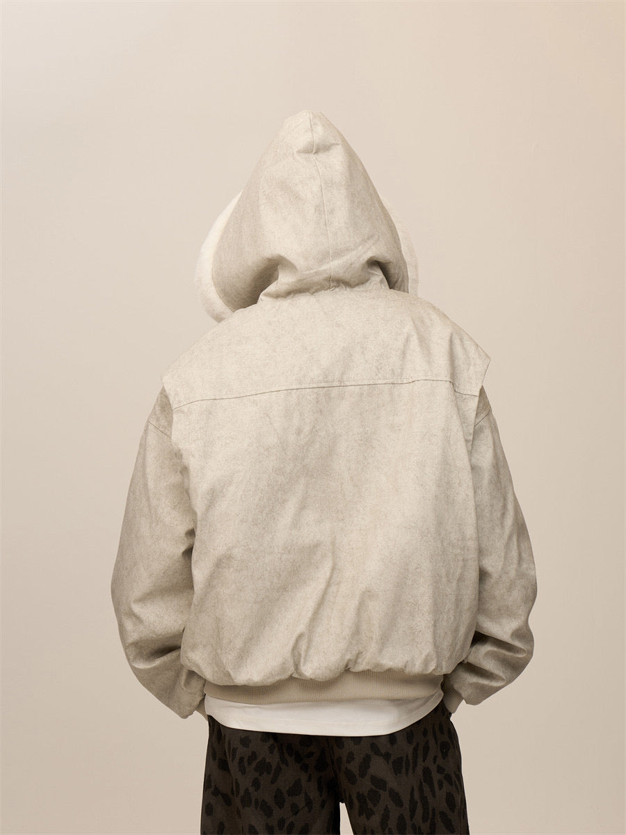 [CHRISTMAS SPECIAL] GKIKZ ARTIFICIAL MINK HAIR MARBLE MOUNTAIN CARVING HEAVY COTTON JACKET