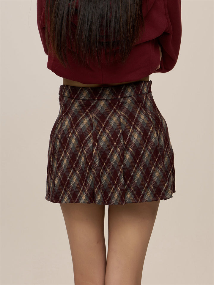 [CHRISTMAS SPECIAL] GKIKZ RETRO SLIM PLAID SKIRT