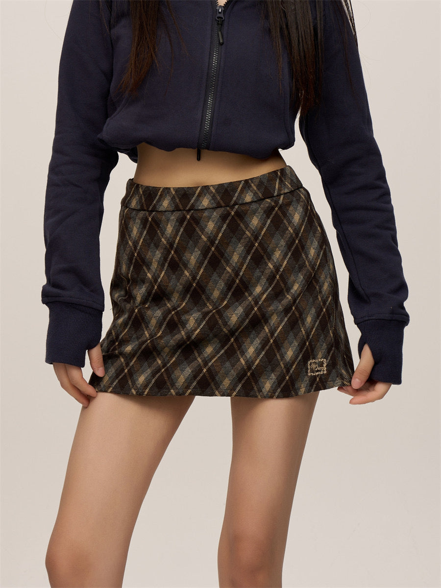 [CHRISTMAS SPECIAL] GKIKZ RETRO SLIM PLAID SKIRT