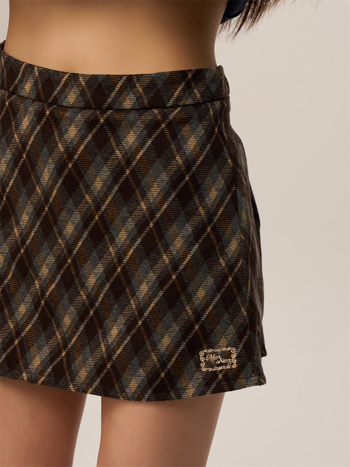 [CHRISTMAS SPECIAL] GKIKZ RETRO SLIM PLAID SKIRT
