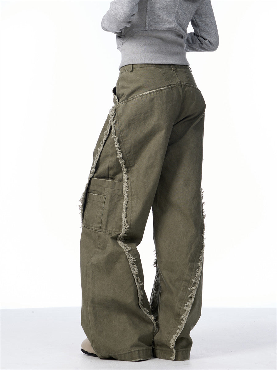 GKIKZ RAW EDGE SLASHERS MULTI-POCKET CARGO PANTS