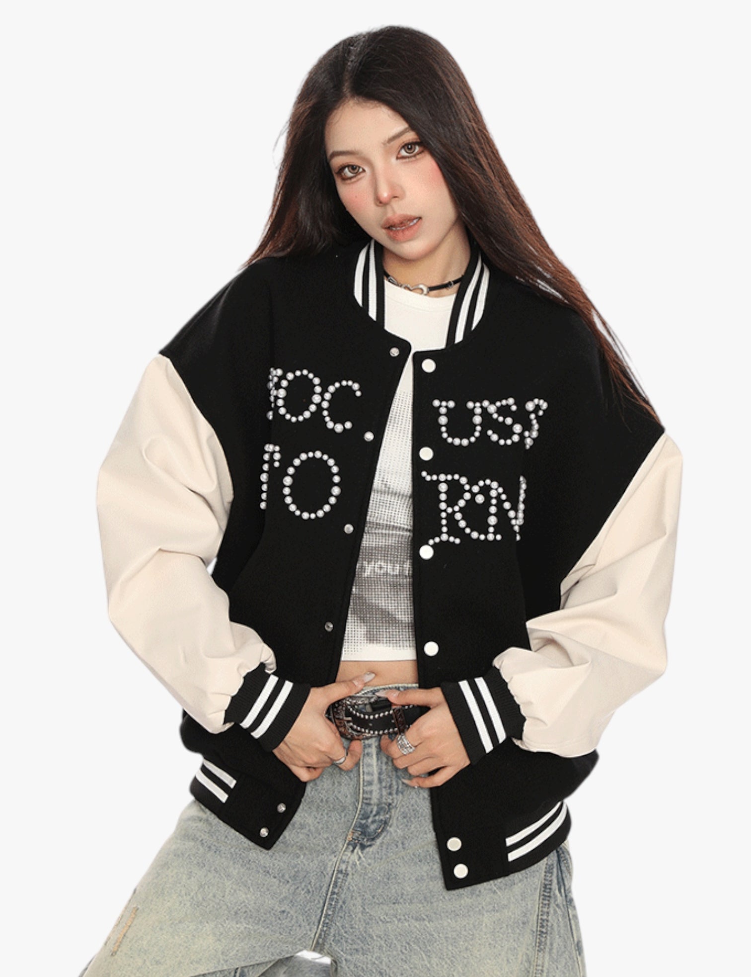 [25SS NEW ARRIVAL] GKIKZ FOCUSSTORM OVERSIZED VARSITY JACKET