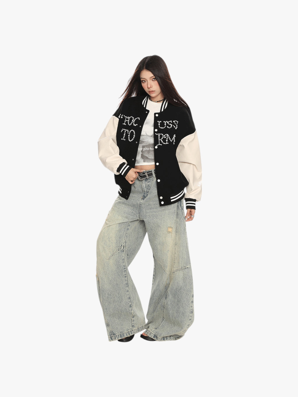 GKIKZ FOCUSSTORM OVERSIZED VARSITY JACKET