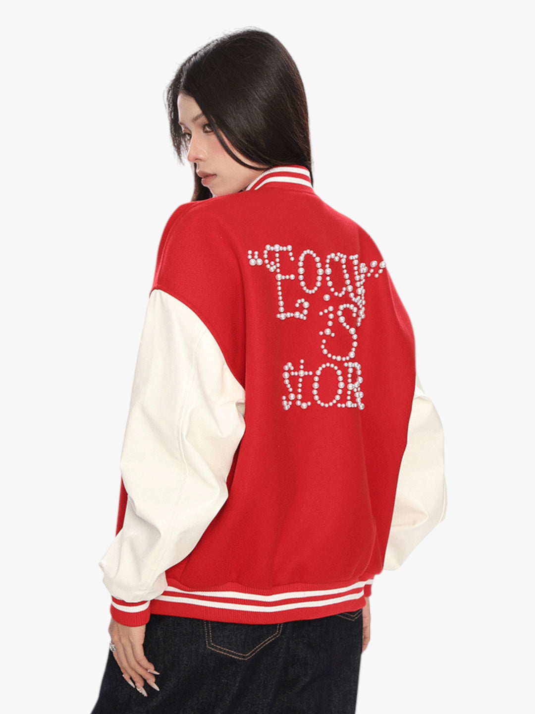 GKIKZ FOCUSSTORM OVERSIZED VARSITY JACKET