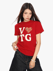 [25SS NEW ARRIVAL] GKIKZ VTG GRAPHIC BREATHABLE SHORT-SLEEVE TEES