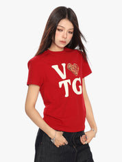 [25SS NEW ARRIVAL] GKIKZ VTG GRAPHIC BREATHABLE SHORT-SLEEVE TEES