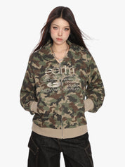 [25SS NEW ARRIVAL] GKIKZ RUGGED MILITARY CAMO HOODED ZIPPER