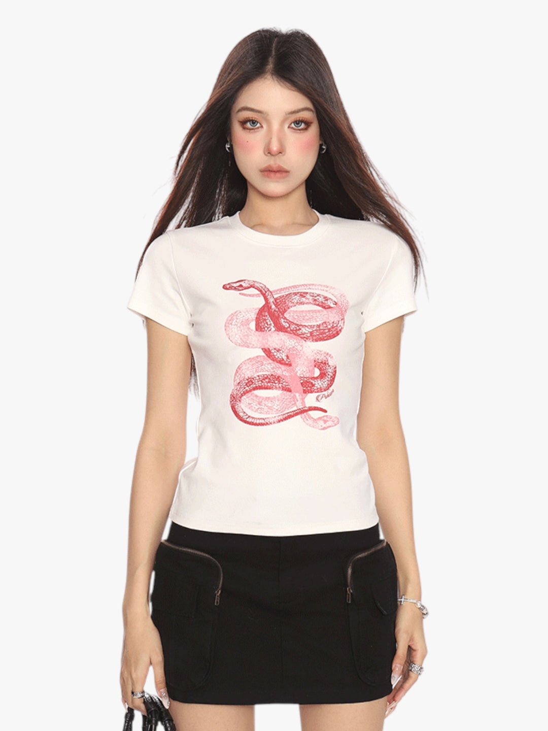 GKIKZ SERPANT GRAPHIC BREATHABLE SHORT-SLEEVE TEES