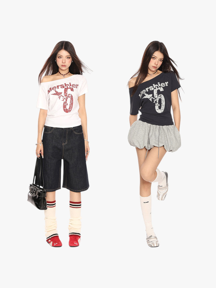 GKIKZ MERSHEIR 6 OFF-SHOULDER TEES