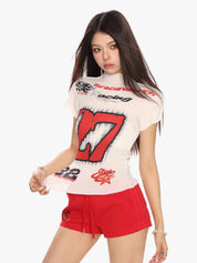 [25SS NEW ARRIVAL] GKIKZ RETRO SPICY RACING TEES