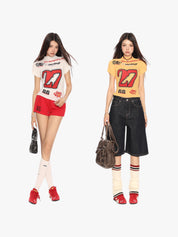 [25SS NEW ARRIVAL] GKIKZ RETRO SPICY RACING TEES