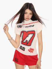 [25SS NEW ARRIVAL] GKIKZ RETRO SPICY RACING TEES