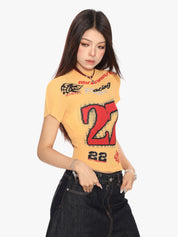 [25SS NEW ARRIVAL] GKIKZ RETRO SPICY RACING TEES