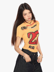 [25SS NEW ARRIVAL] GKIKZ RETRO SPICY RACING TEES