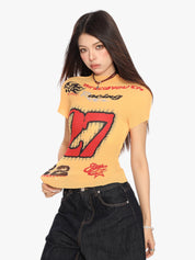 [25SS NEW ARRIVAL] GKIKZ RETRO SPICY RACING TEES